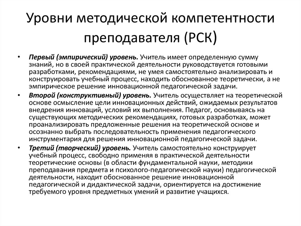 Тест методические компетенции