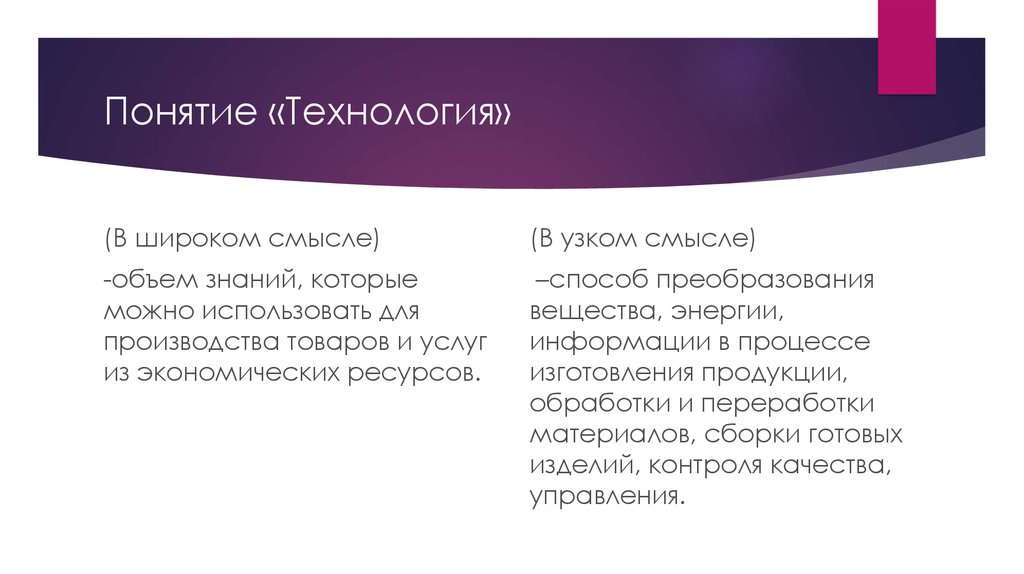 Понятие «Технология»
