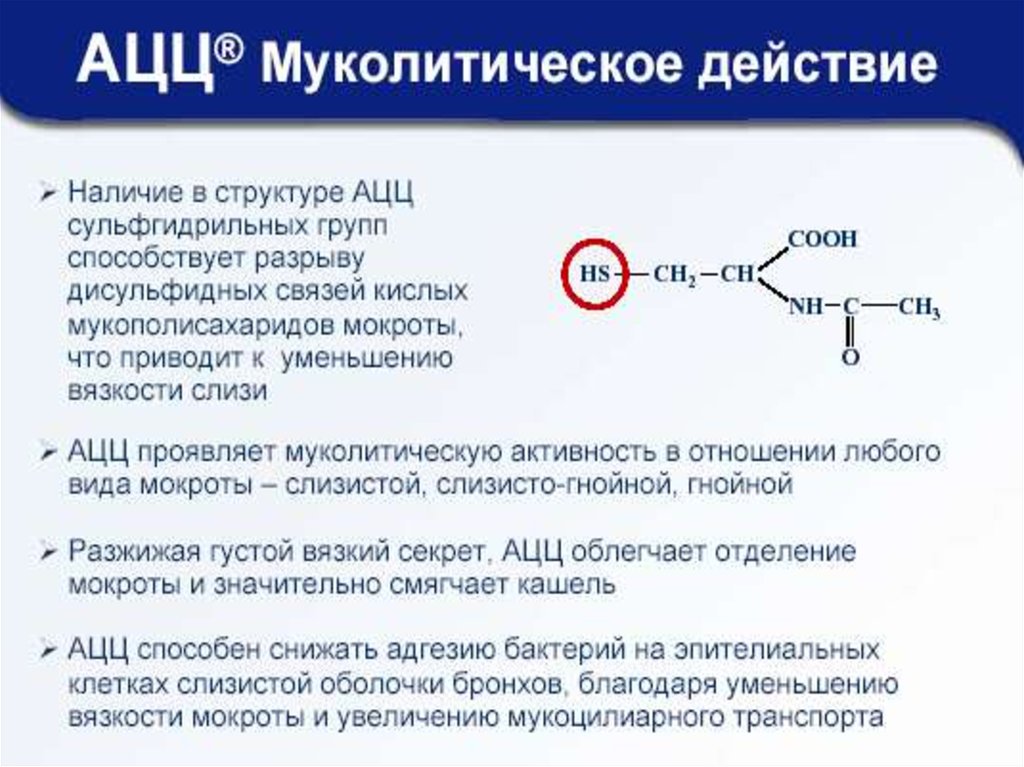 Муколитики презентация фармакология