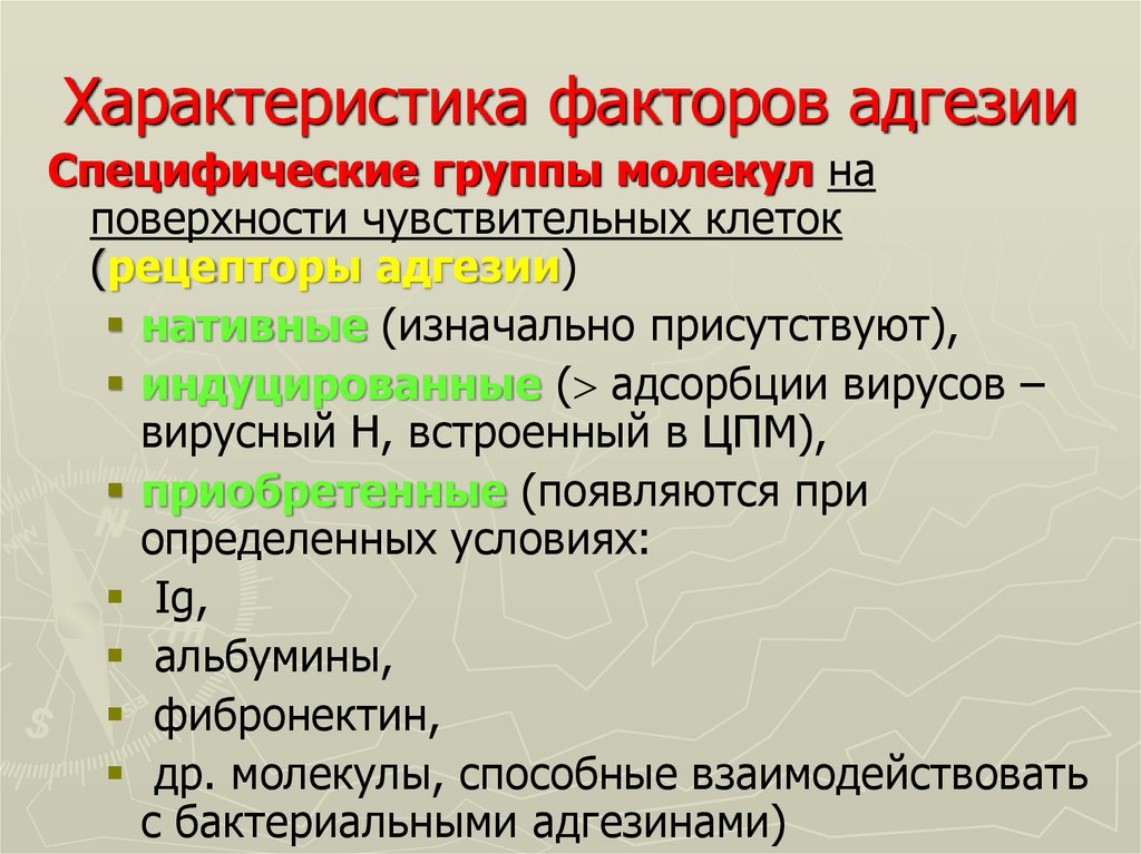 Характеристика фактора. Характеристика факторов. Факторы адгезивности. Специфические факторы характеристика. Молекулы адгезии группы.