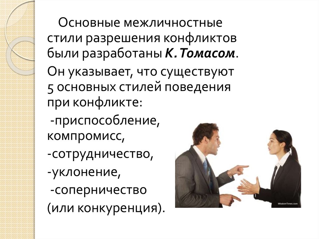 Типы конфликтных людей