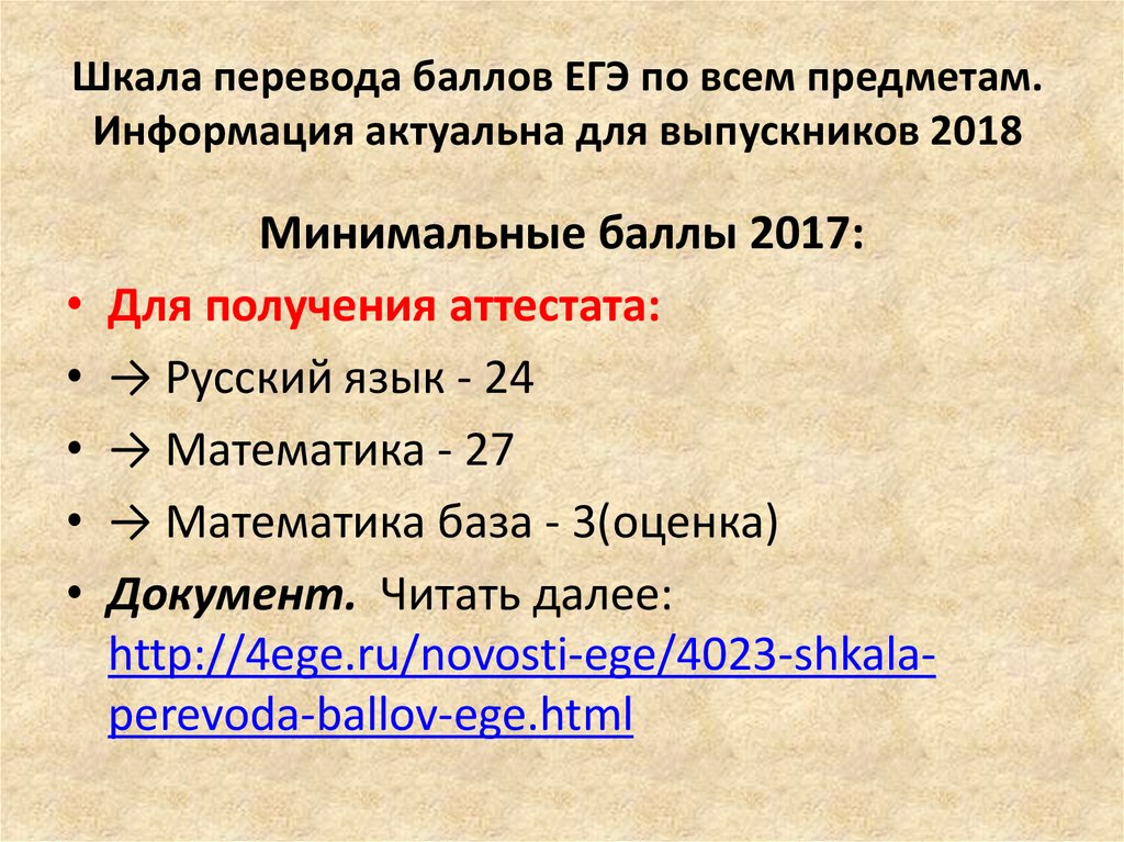 Баллы информацию