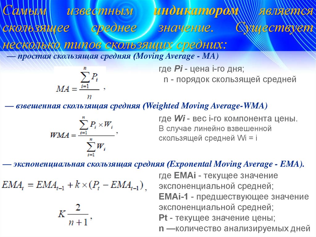 Экспоненциальная взвешенная скользящая средняя. Формула расчета экспоненциальной скользящей средней. Взвешенное скользящее среднее формула. Линейно взвешенная скользящая средняя.