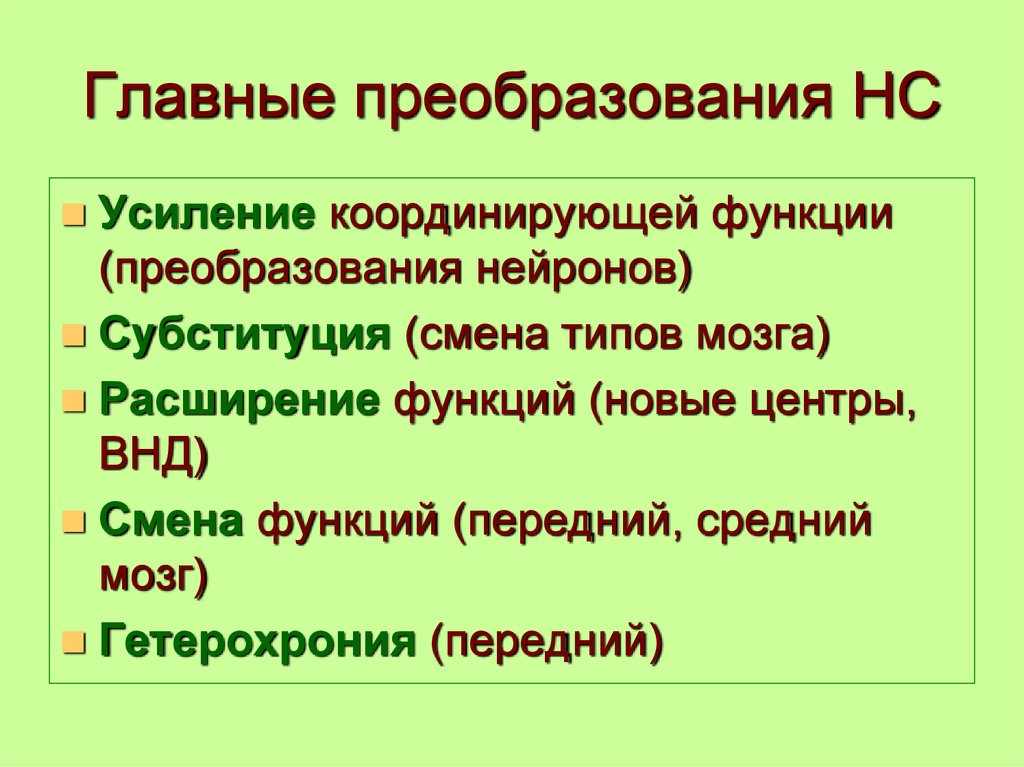 Основные преобразования