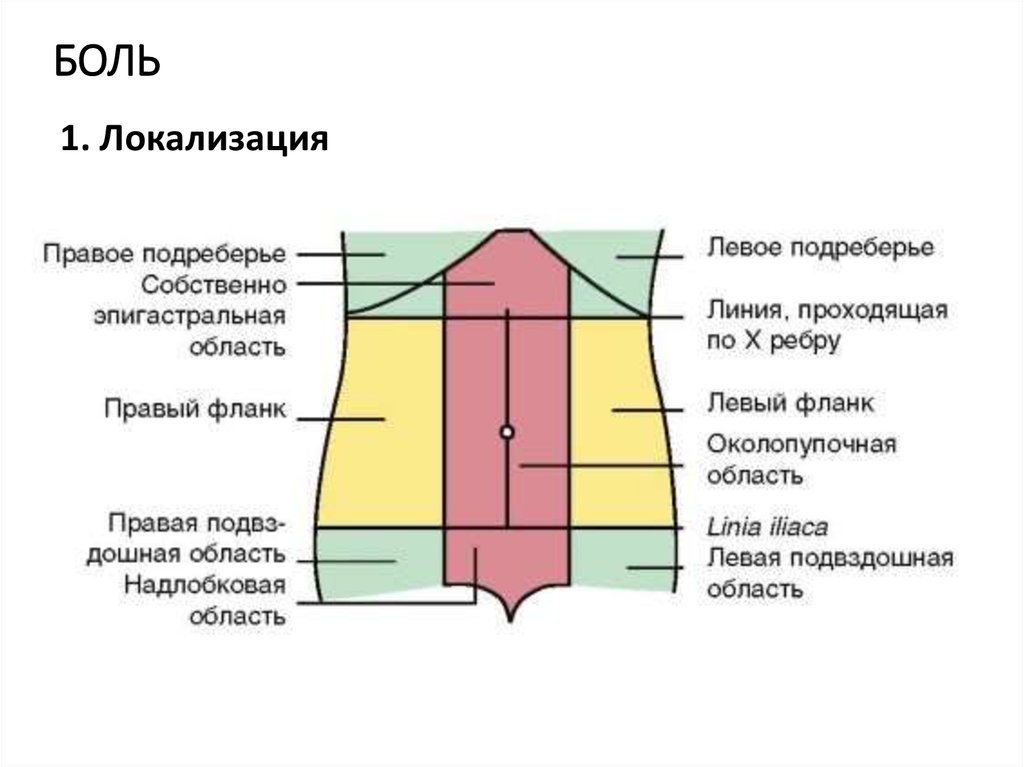 Схема живота боли