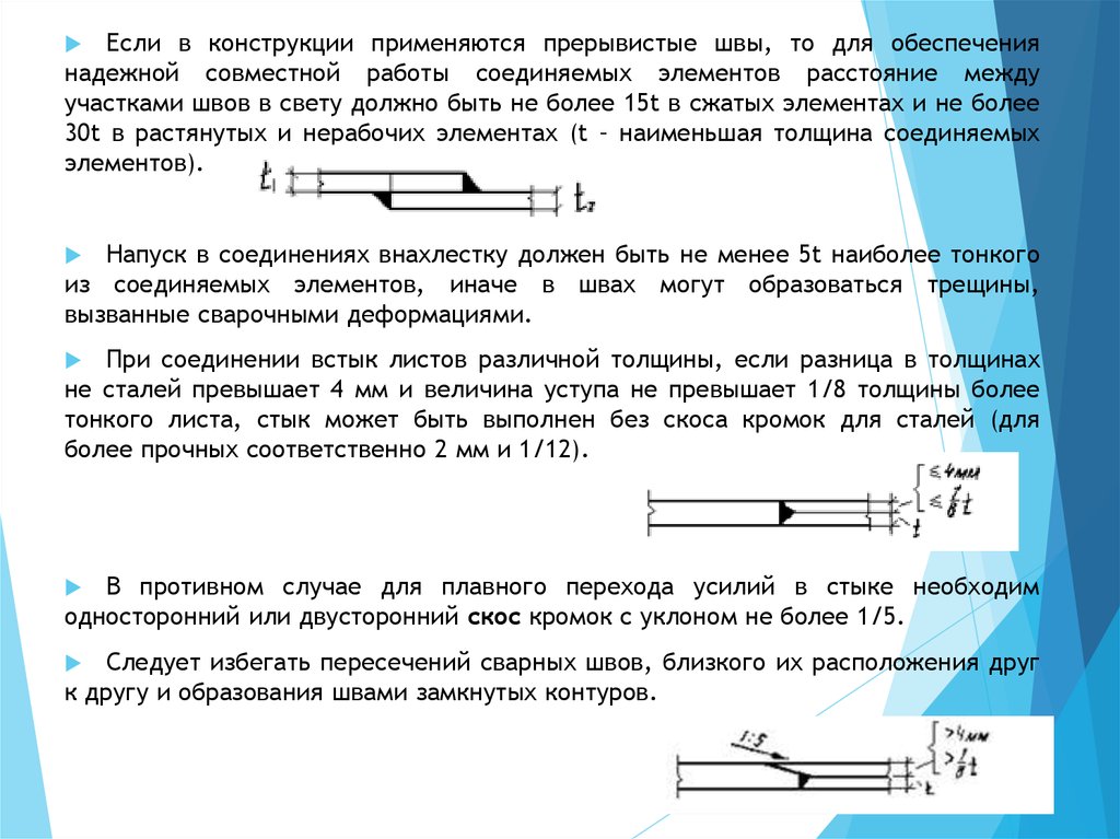 Монтажное соединение небольшого количества планов