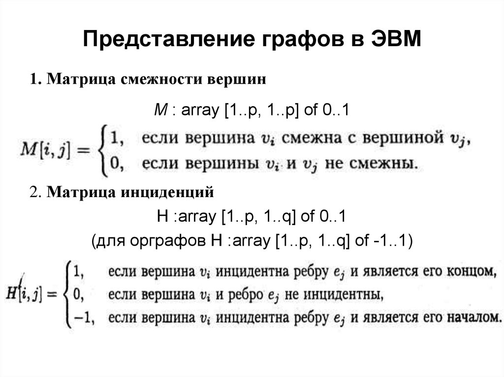 Представления графов. Способы представления графа в ЭВМ. Способы представления графов в памяти. Представление графов в памяти ЭВМ. Способы представления графов в памяти ЭВМ.