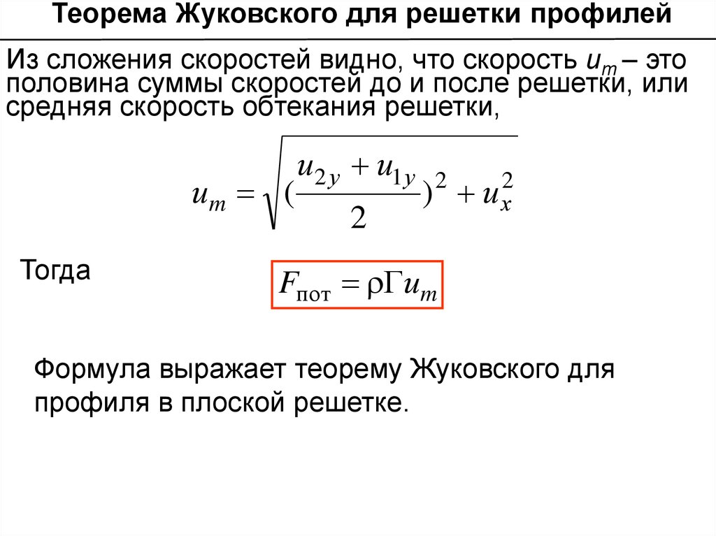 Силы жуковского. Формула Жуковского для подъемной силы. Теорема Жуковского о подъемной силе крыла. Теория Жуковского о подъемной силе крыла. Теорема Жуковского аэродинамика формула.