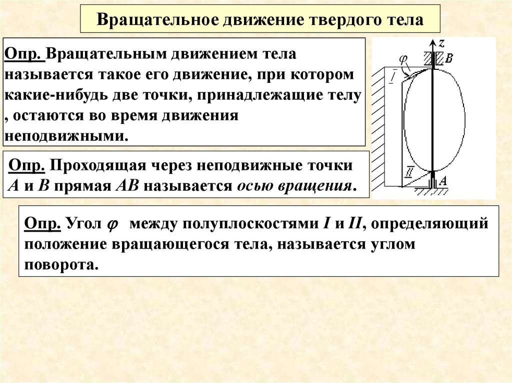 Вращательное движение твердых тел проект