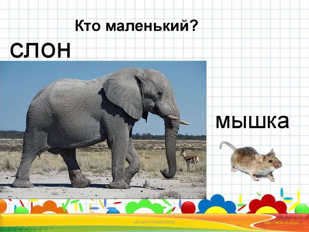 Большой маленький презентация
