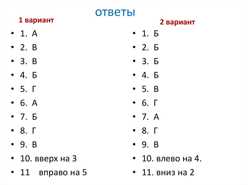 ответы
