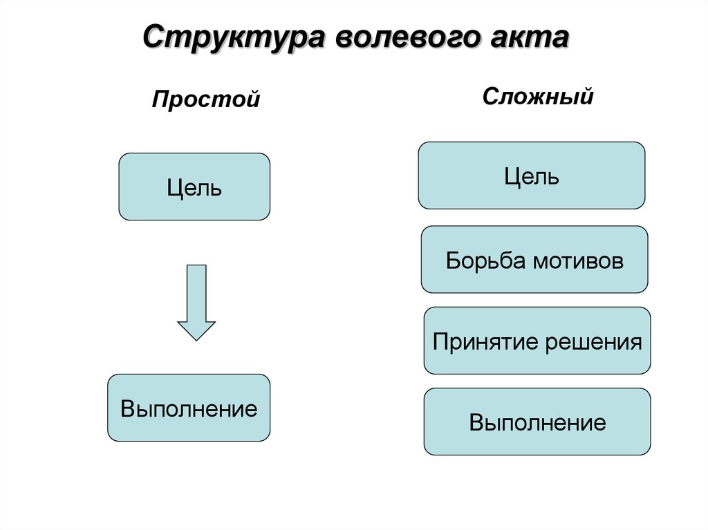 Волевое действие схема