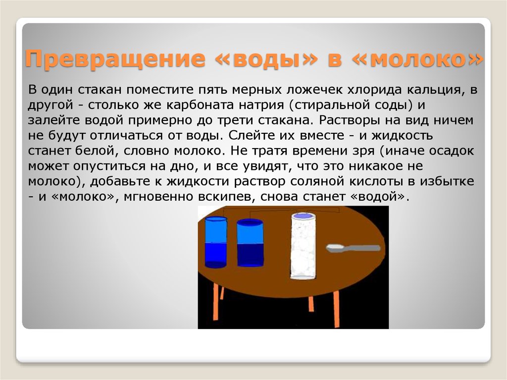 Превращение жидкости. Опыт с превращением воды в молоко. Преобразование воды. Превратить воду в молоко. Опыт превращение воды в золото.