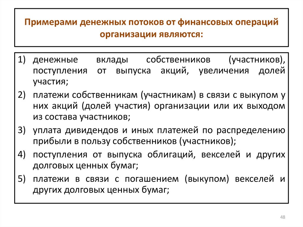 Финансовые операции по расходам