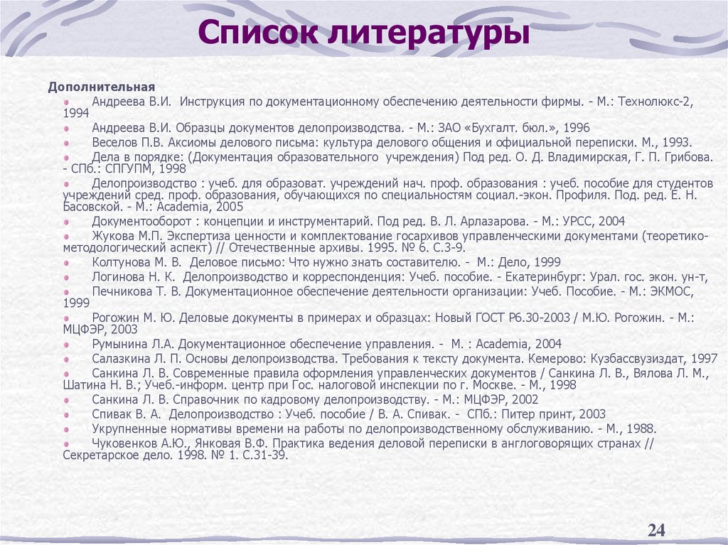 Виды дополнительной литературы. Список литературы Документационное обеспечение управления. Документационное обеспечение управления литература. Инструкция по документационному обеспечению. Деловое общение список литературы.