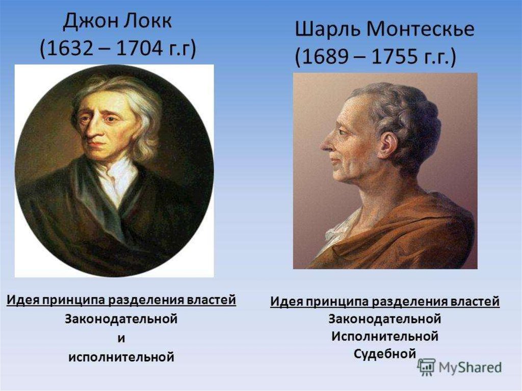 Теория разделения властей дж локка. Дж Локк и Монтескье. Джон Локк и Шарль Монтескье. Т. Гоббс, Дж. Локк, монтескьё. Идеи Джон Локк Шарль Монтескье.