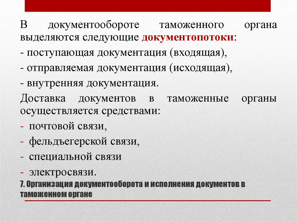 Организация документов в архиве таможенного органа презентация