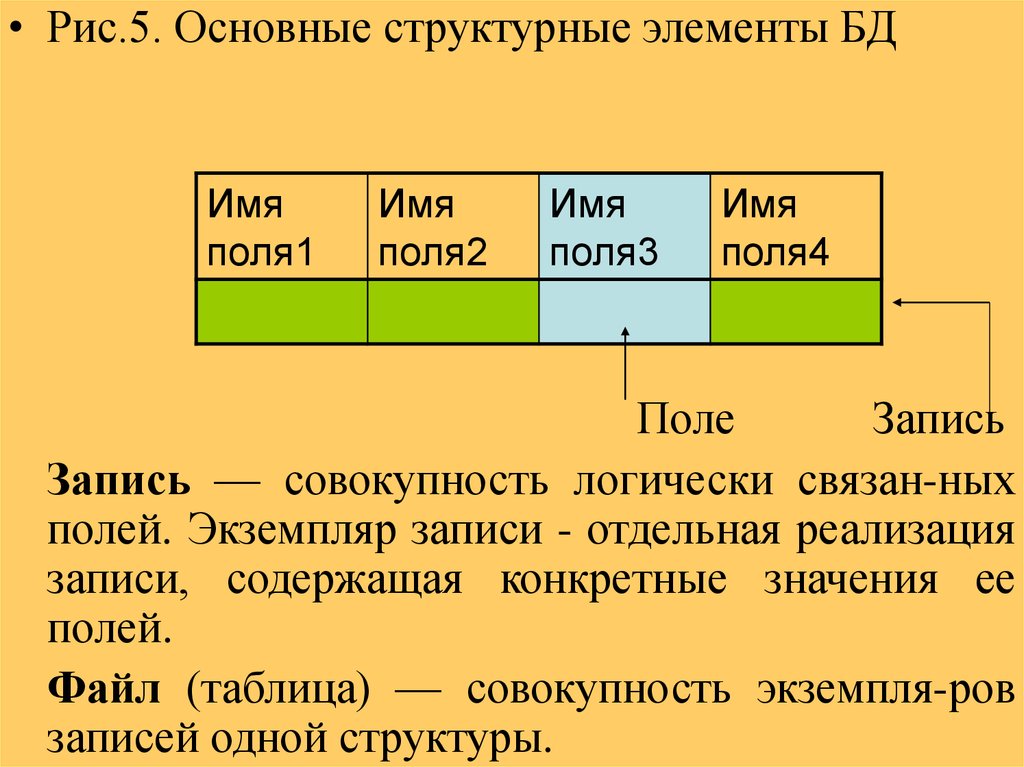 Элементы базы данных. Структурные элементы базы данных. Основные структурные элементы баз данных. 3. Основные структурные элементы баз данных.. Структурные элементы базы данных поле запись.