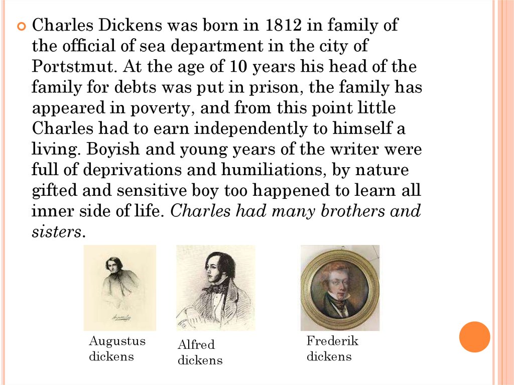 Dickens was born. Charles Dickens Biography презентация.