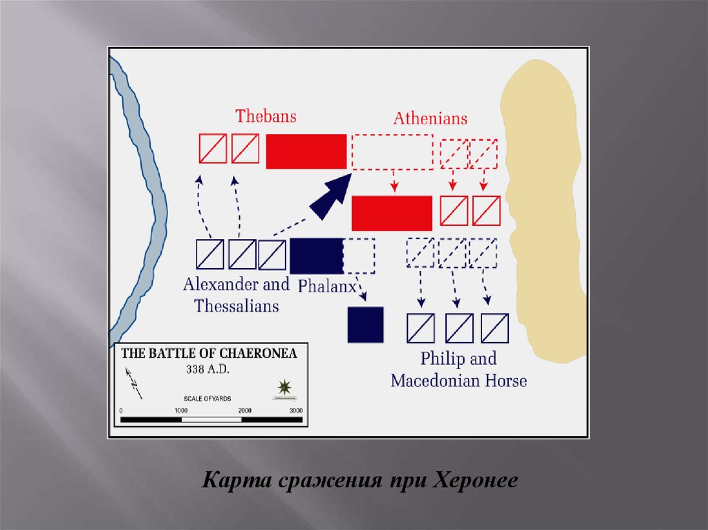 Битва при херонее карта