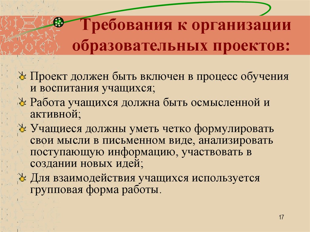 Требования к проекту