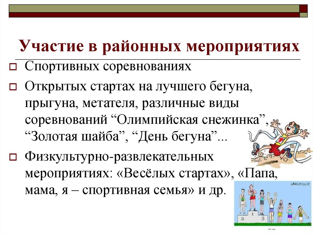 Участие в районных мероприятиях. Участие в районный мероприятиях.