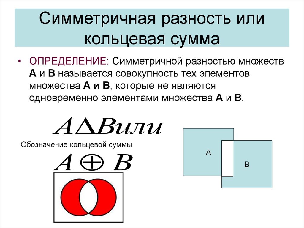 Разность множеств. Симметрическая разность дискретная математика. Симметричная разность дискретная математика. Симметрическая разность множеств дискретная математика. Теория множеств симметрическая разность.