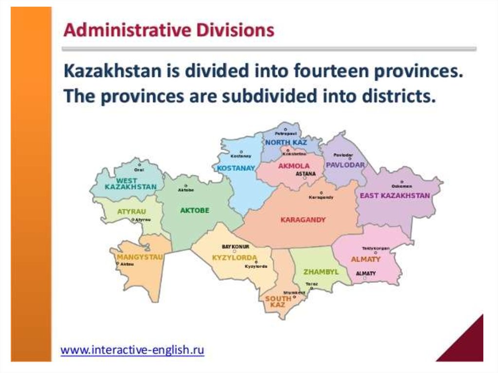 Адрес казахстана на английском. Карта Казахстана на английском языке. Казахстан на карте. Казахстан города на английском. Регионы Казахстана на английском.