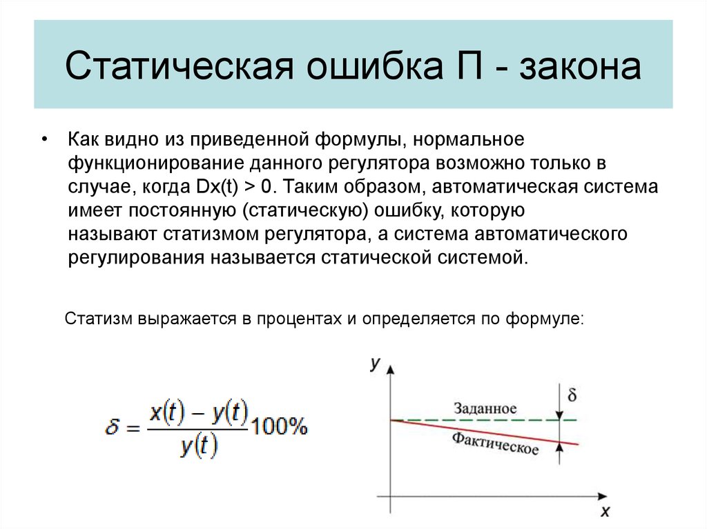 Ошибки формулировки. Динамическая ошибка регулирования. Статическая ошибка регулирования определяется. Статическая ошибка пропорционального регулятора. Статическая ошибка регулирования формула.