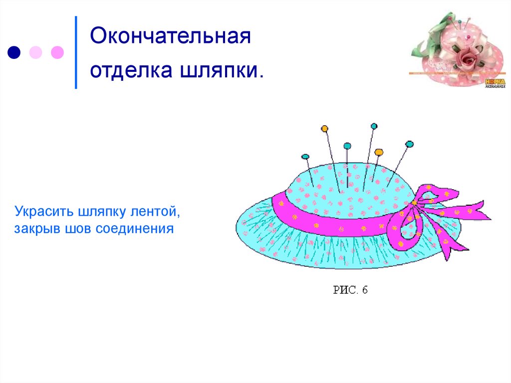 Проект по технологии 6 класс игольница шляпка