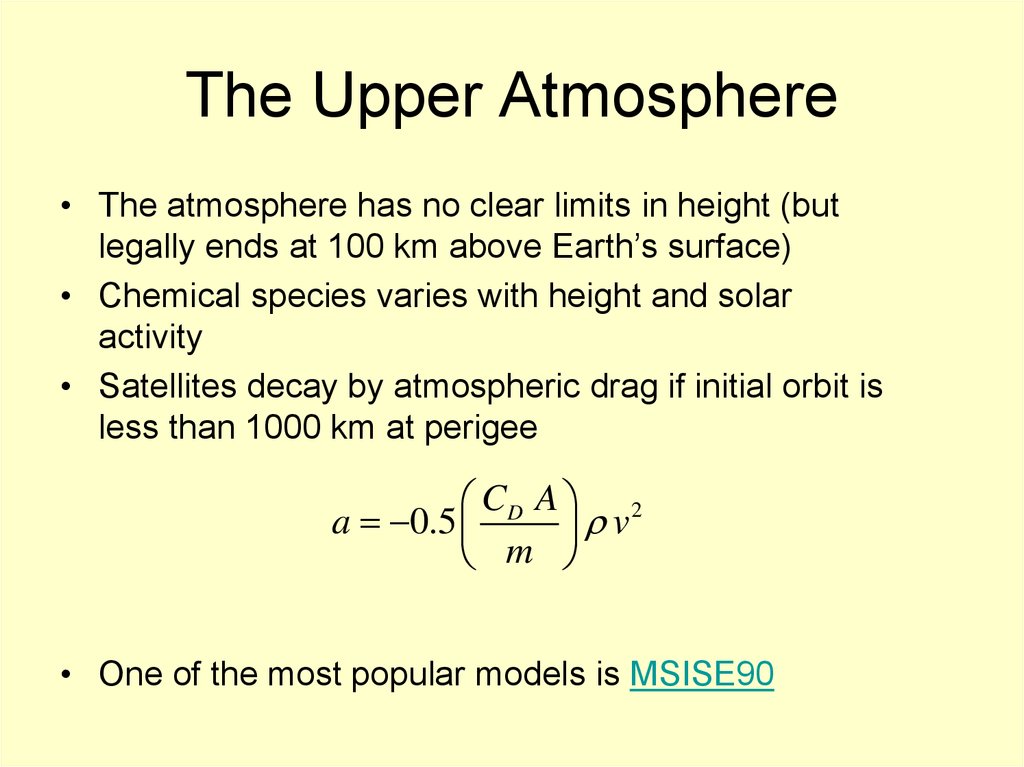 The Upper Atmosphere