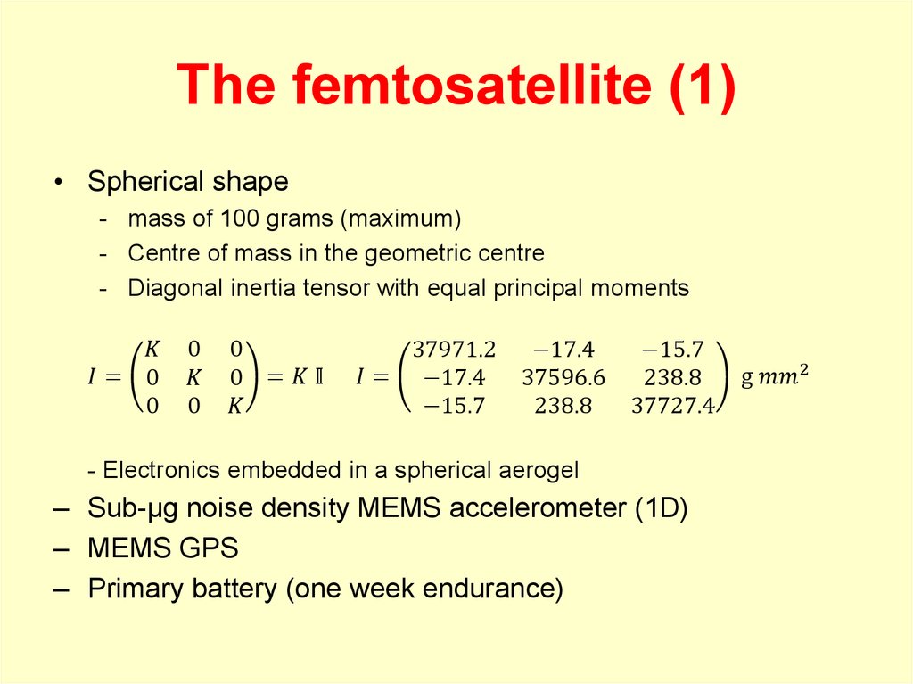 The femtosatellite (1)