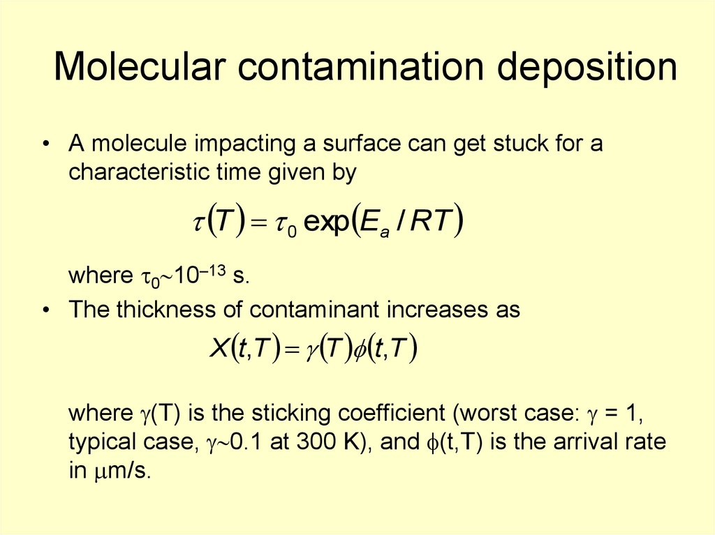 Molecular contamination