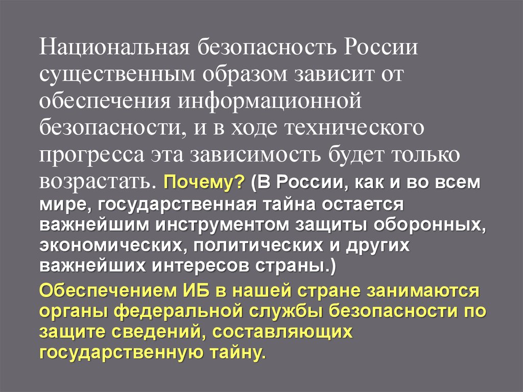 Существенным образом. Сущность национальной безопасности РФ