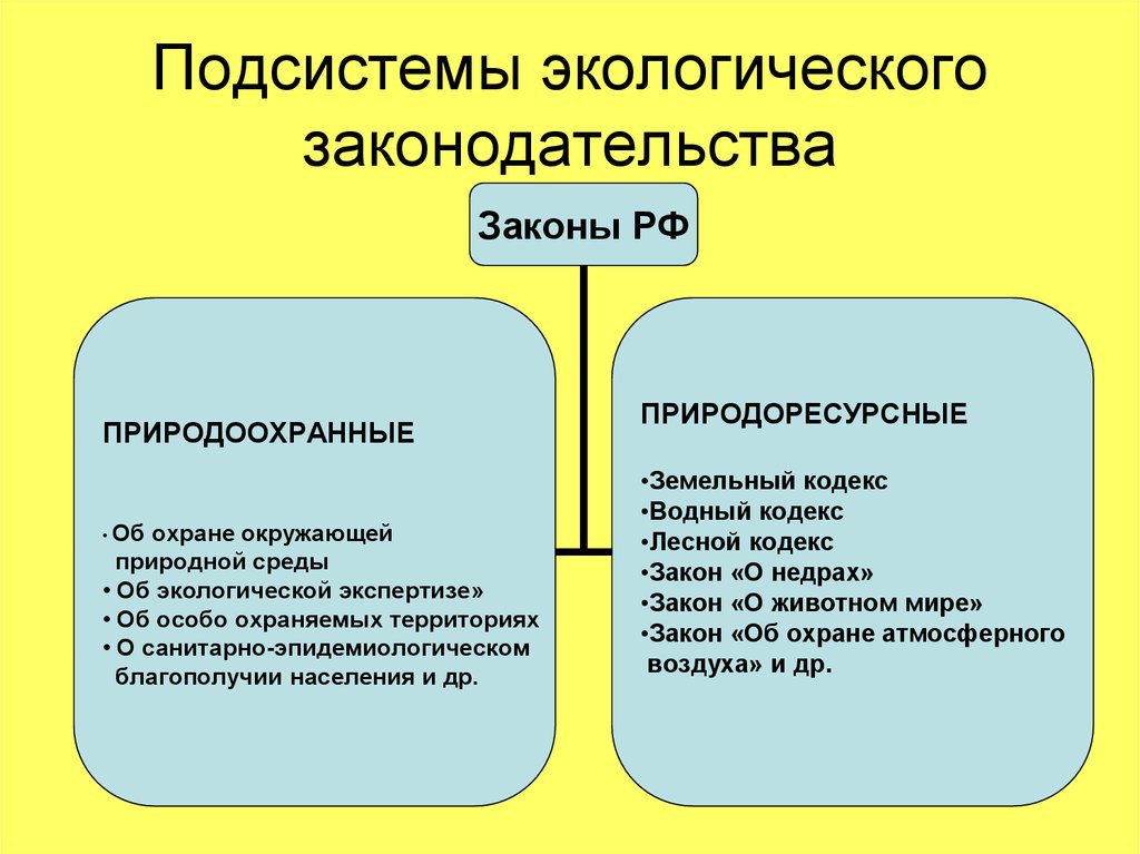 Экологическое законодательство презентация