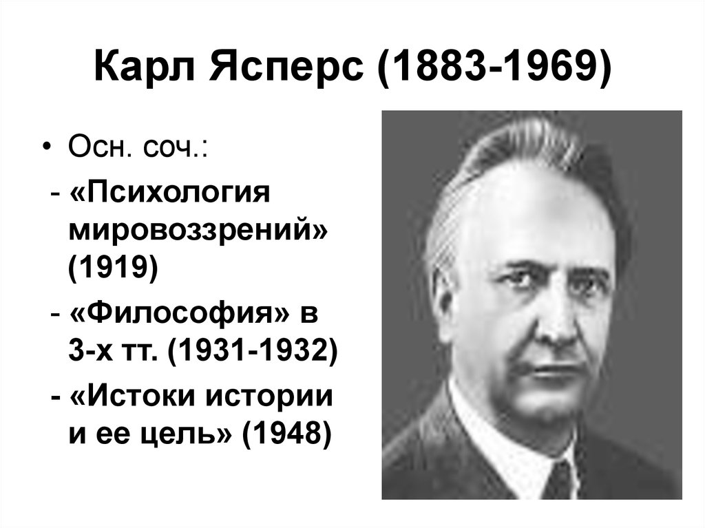 Карл Ясперс (1883-1969)