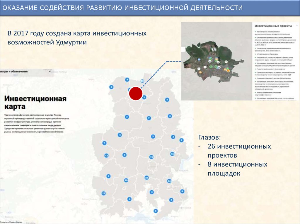 Карта инвестиционных проектов россии