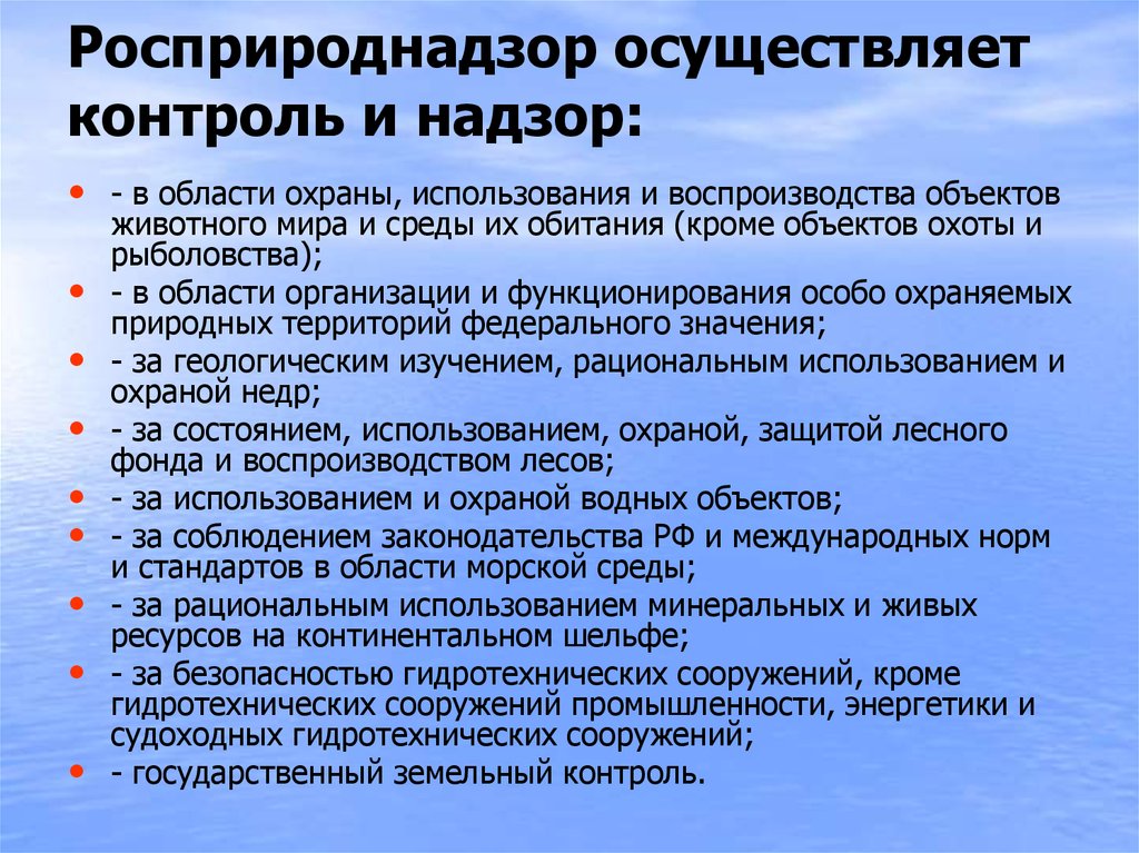 Государственный надзор в промышленности. Росприроднадзор надзор.