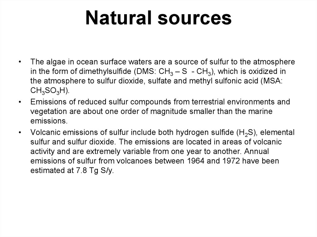 Natural sources