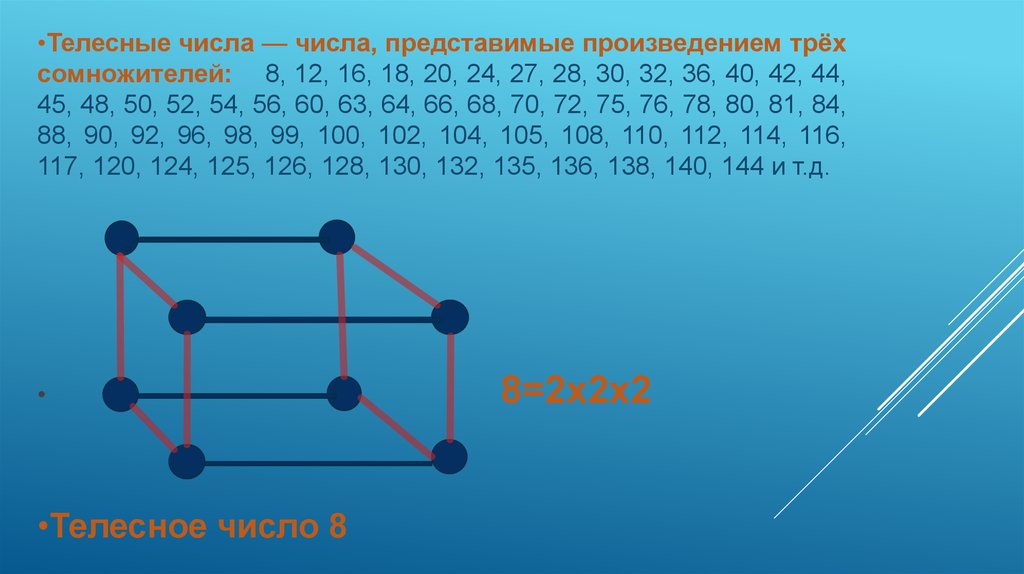 Произведение троек чисел. Телесные числа. Телесные фигурные числа. Телесные числа примеры. Телесные числа 18 20.