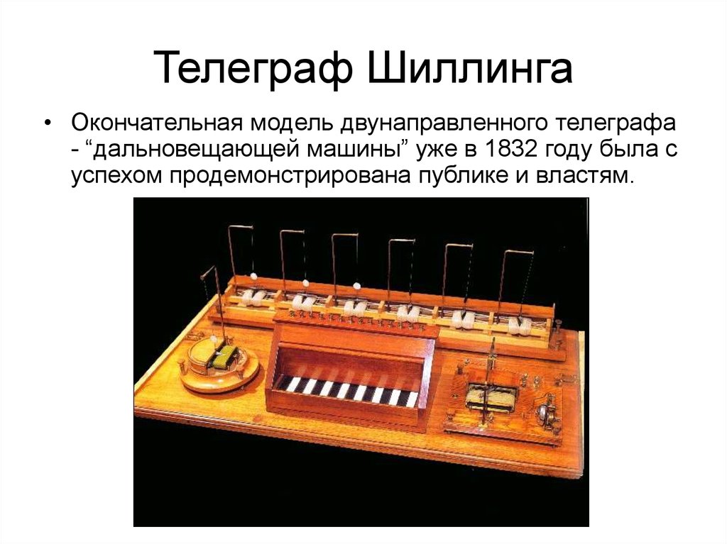 Занимаем телеграф. 1832 Телеграф шиллинга. Электромагнитный Телеграф, 1832.