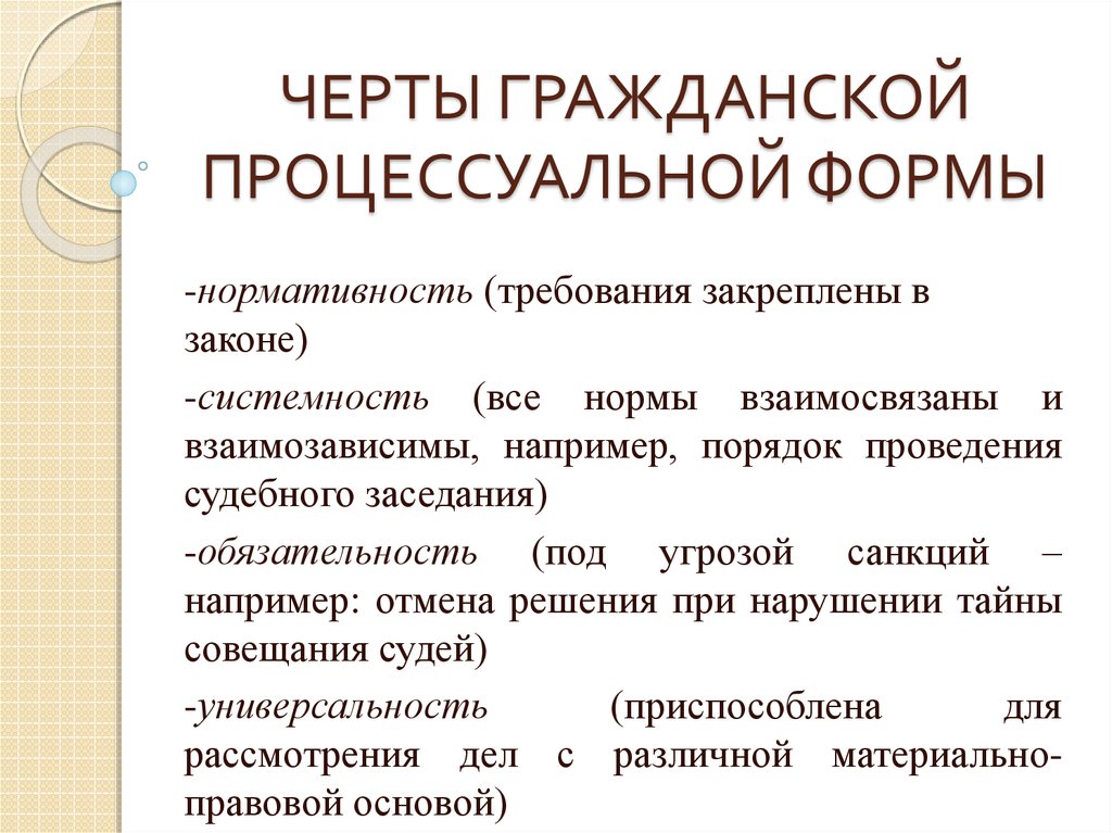 Понятие и значение процессуальной формы презентация