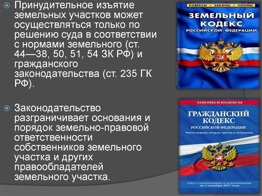 Административная ответственность за нарушение земельного законодательства презентация