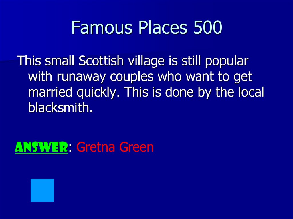 Famous Places 500