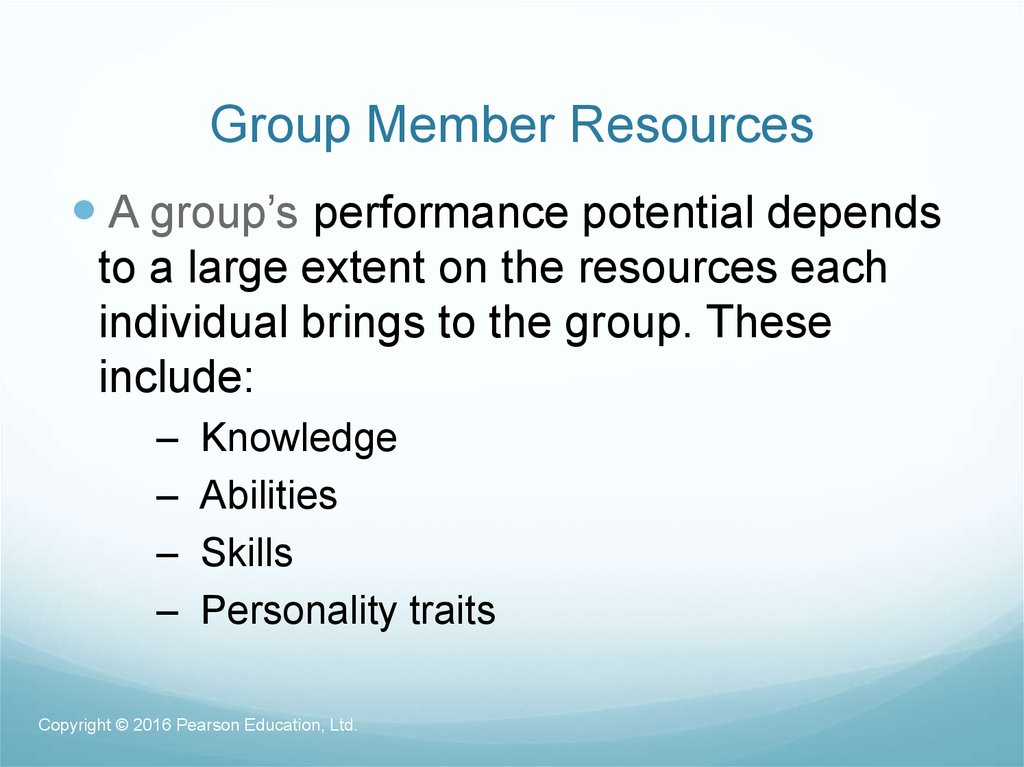 Group Member Resources