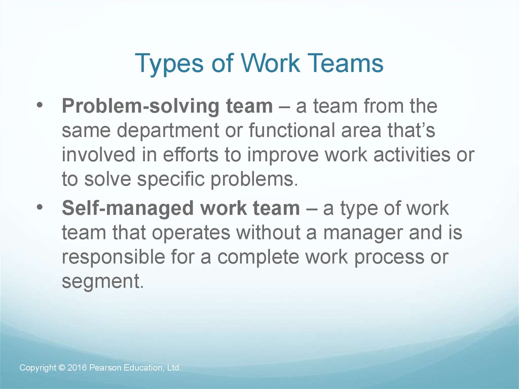 Types of Work Teams