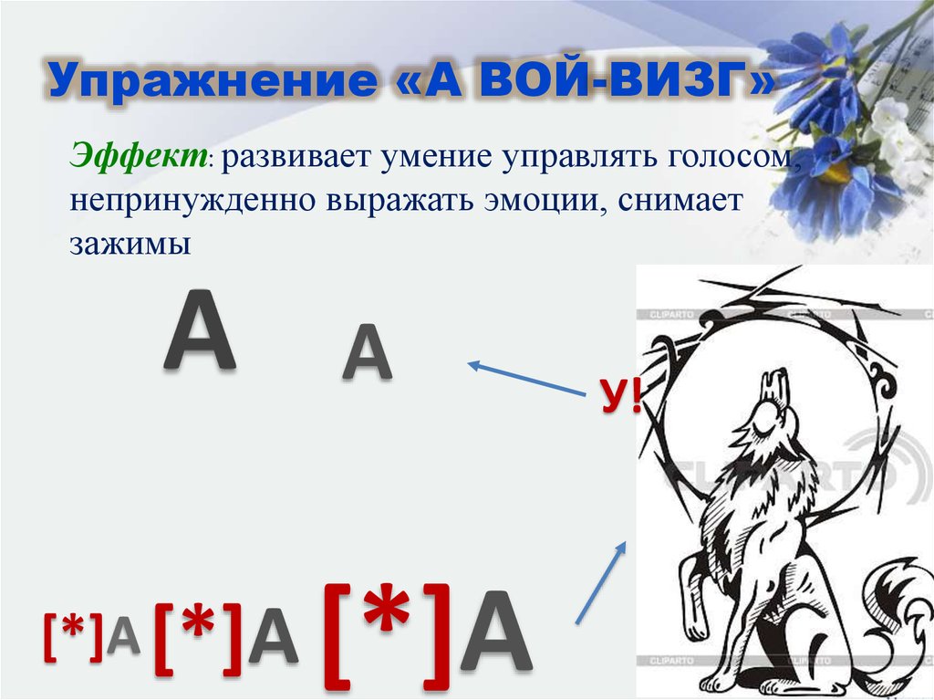 Упражнение «A ВОЙ-ВИЗГ»