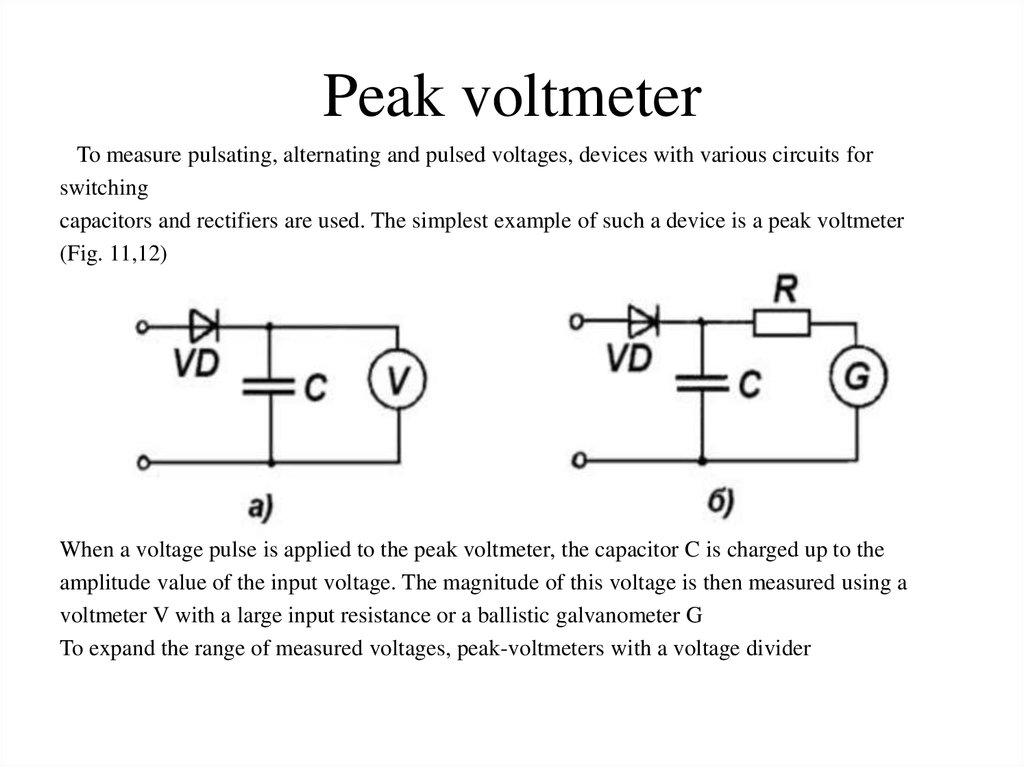 Peak voltmeter