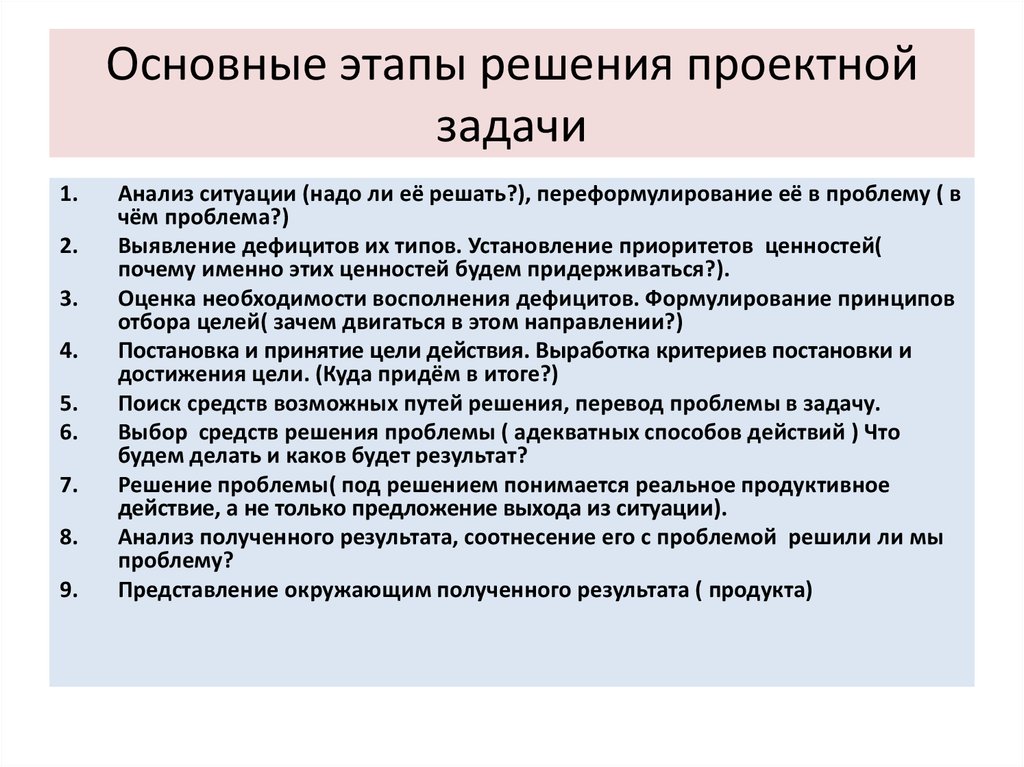 Сформулируйте перечень задач которые потребуется решить при доработке проекта