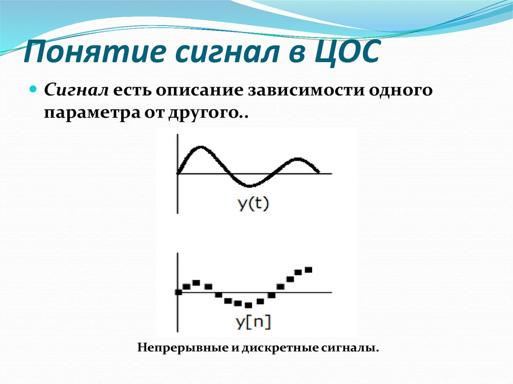 Понятие сигнал в ЦОС